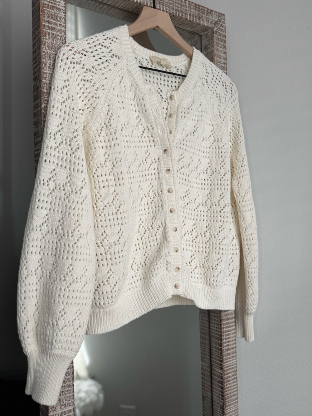 Sezane Capucine Cardigan in White - Picture 2 of 12
